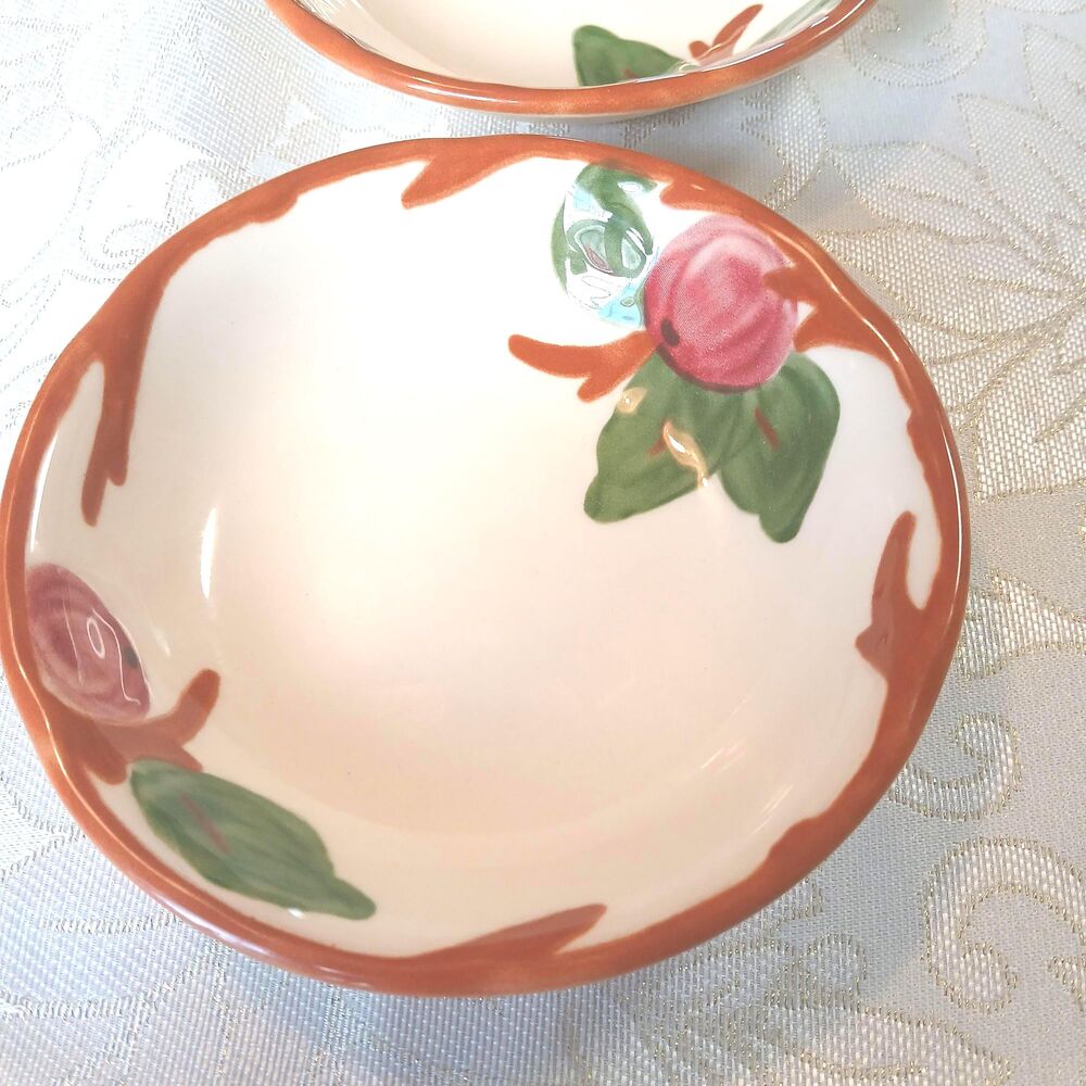 Set of 2 Coupe Cereal Bowl Apple bowls (England Backstamp) by Franciscan